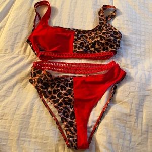 Leopard & Red Bikini